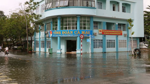 Đề phòng nguy cơ ngập do triều cường ở vùng trũng thấp ven biển Đông Nam Bộ