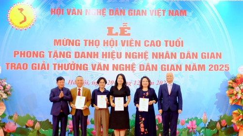 Trao Giải thưởng Văn nghệ dân gian năm 2025 cho 49 công trình xuất sắc