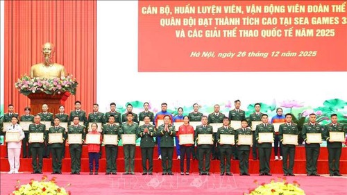 Bộ Quốc phòng khen thưởng đoàn thể thao Quân đội đạt thành tích cao năm 2025