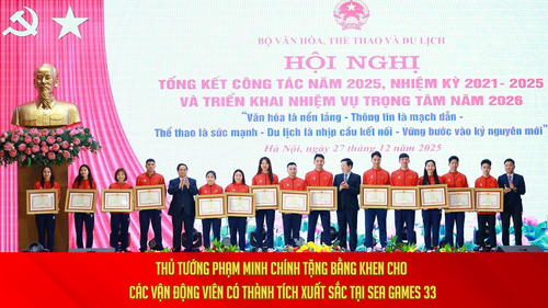 Thủ tướng Phạm Minh Chính tặng Bằng khen cho các vận động viên có thành tích xuất sắc tại SEA Games 33