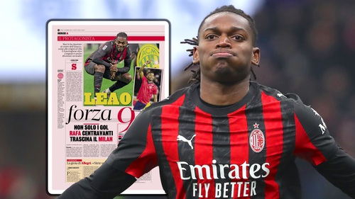 Lazio vs Milan: Leao đang tiến hóa thành 'số 9' 