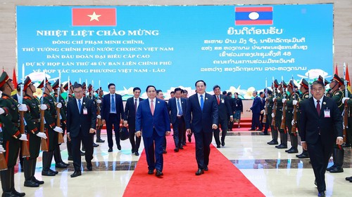 Thủ tướng Phạm Minh Chính và Thủ tướng Lào Sonexay Siphandone đồng chủ trì Kỳ họp lần thứ 48 Ủy ban Liên Chính phủ Việt Nam – Lào