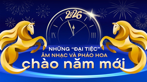 Những "đại tiệc" âm nhạc và pháo hoa chào năm mới 2026