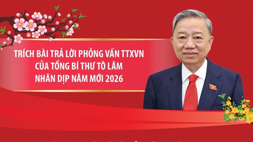 Những thông điệp nhân dịp năm mới 2026 trong bài trả lời phỏng vấn TTXVN của Tổng Bí thư Tô Lâm