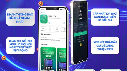 Chỉ với một chiếc smartphone cài đặt ứng dụng ĐGBS - VPA, bạn đã có thể dễ dàng tham gia đấu giá