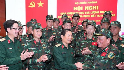Giao nhiệm vụ cho lực lượng tham gia khắc phục hậu quả động đất tại Myanmar
