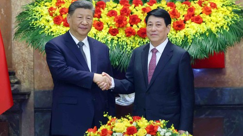 Chủ tịch nước Lương Cường hội đàm với Tổng Bí thư, Chủ tịch nước Trung Quốc Tập Cận Bình