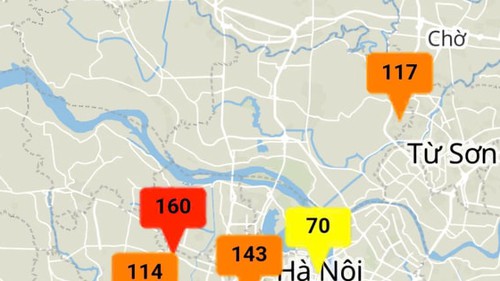 Một số khu vực ô nhiễm không khí ở ngưỡng xấu, người dân cần lưu ý