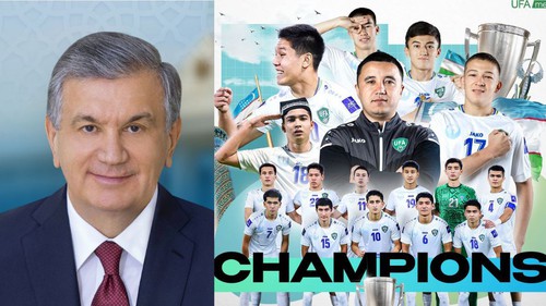 Vô địch châu Á và dự World Cup, đội trẻ Trung Á được tặng mỗi người một chiếc ô tô