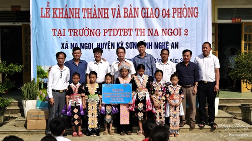 Khánh thành 4 phòng học mới cho học sinh vùng cao Na Ngoi từ Chương trình "Vì mái trường cho em"