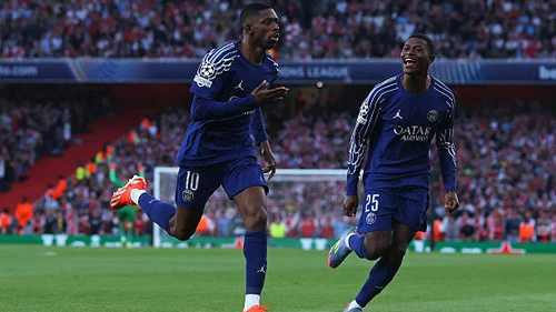 Dembele ghi bàn duy nhất, PSG đánh bại Arsenal ngay tại Emirates