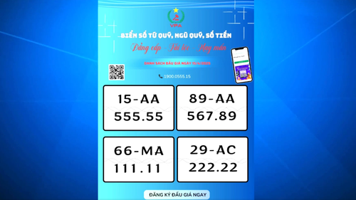 THÔNG BÁO TỔ CHỨC ĐẤU GIÁ BIỂN SỐ XE MÔ TÔ - XE GẮN MÁY NGÀY 15/04/2025