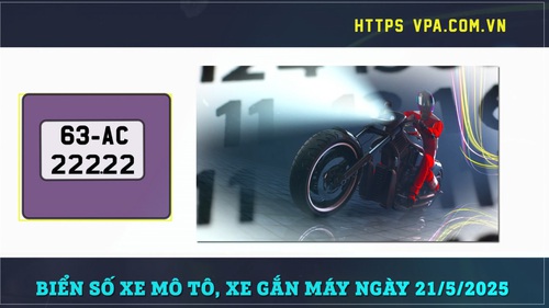 Đột phá phong cách với những biển số xe mô tô, xe gắn máy ngày 21/5/2025