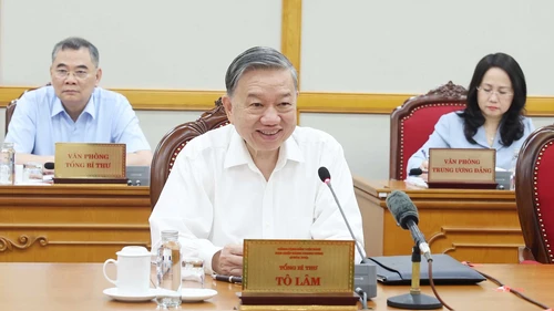 Tổng Bí thư Tô Lâm chủ trì cuộc họp cho ý kiến về tiến độ sắp xếp tổ chức bộ máy và đơn vị hành chính các cấp