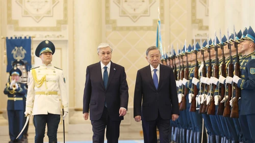 Lễ đón Tổng Bí thư Tô Lâm và Phu nhân thăm cấp Nhà nước Cộng hòa Kazakhstan