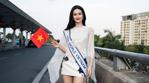 Sau nửa năm rèn luyện, Hoa hậu Ý Nhi lên đường dự thi Miss World 2025