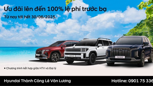 Tháng 6 bùng nổ chào hè - Nhận ngay ưu đãi lên tới 100% lệ phí trước bạ