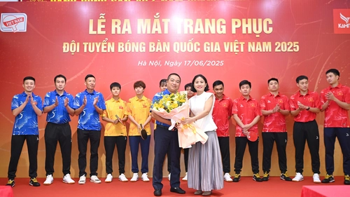 Ra mắt trang phục ĐT bóng bàn Quốc gia Việt Nam 2025