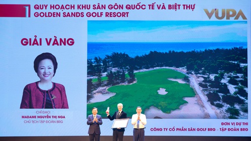Tác phẩm Quy hoạch tổ hợp sân gôn Golden Sands Golf Resort đạt giải Vàng trong Giải thưởng Quy hoạch đô thị Quốc gia lần thứ IV