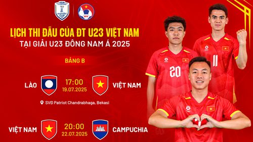 Lịch thi đấu U23 Đông Nam Á 2025 mới nhất của ĐT Việt Nam