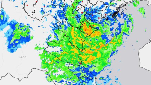 Cập nhật bão số 3 lúc 4h50 ngày 22/7: Ninh Bình, Thanh Hóa và Nghệ An đang mưa to nhất