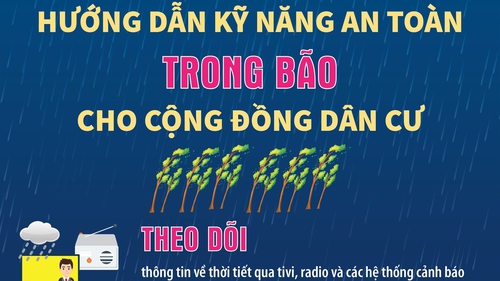 Hướng dẫn kỹ năng an toàn TRONG bão cho cộng đồng dân cư