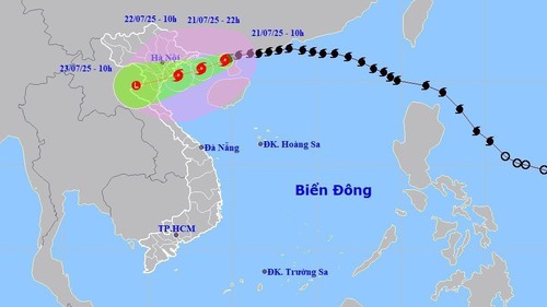 Dự báo bão số 3 sẽ gây mưa rất lớn ở vùng núi Thanh Hóa, Nghệ An trong đêm 21/7