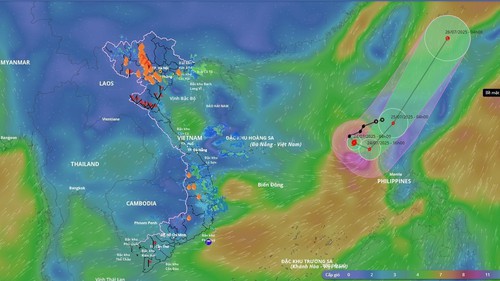 Cập nhật tin bão số 4 trên biển Đông