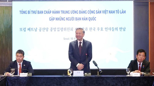 Tổng Bí thư Tô Lâm gặp mặt Mạng lưới Đổi mới sáng tạo Việt Nam tại Hàn Quốc