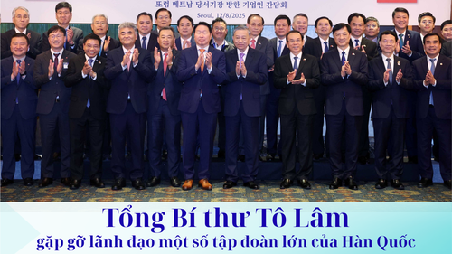 Tổng Bí thư Tô Lâm gặp gỡ lãnh đạo một số tập đoàn lớn của Hàn Quốc