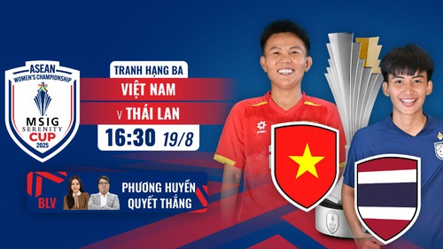 Lịch thi đấu bóng đá hôm nay 19/8: Trực tiếp nữ Việt Nam đấu với Thái Lan