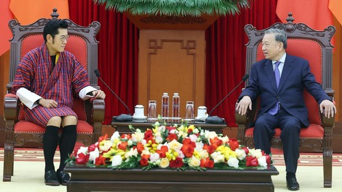 Tổng Bí thư Tô Lâm tiếp Quốc vương Bhutan