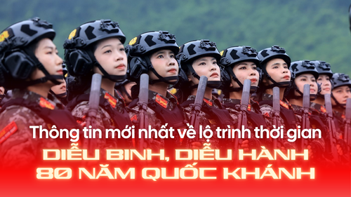 Thông tin mới nhất về lộ trình thời gian diễu binh, diễu hành 80 năm Quốc khánh