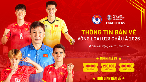 Vé xem U23 Việt Nam đá vòng loại U23 châu Á đắt nhất 300.000 đồng