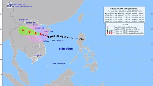  Tin bão khẩn cấp: Cơn bão số 5 