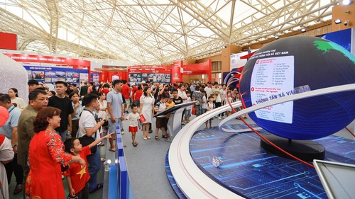 Khu trưng bày của TTXVN - điểm đến tại Triển lãm "80 năm Hành trình Độc lập - Tự do - Hạnh phúc"