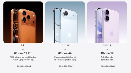 Giá iPhone 17 chính hãng ở Việt Nam tăng giá đáng kể, nhận hàng sớm hơn cả Mỹ