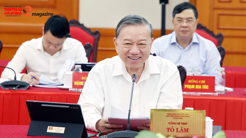 Tổng Bí thư Tô Lâm chủ trì buổi làm việc của Bộ Chính trị với Ban Thường vụ Đảng uỷ Quốc hội