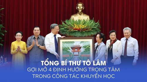 Tổng Bí thư Tô Lâm gợi mở 4 định hướng trọng tâm trong công tác khuyến học