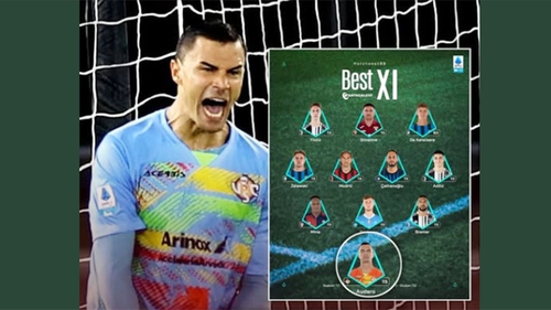 Thủ môn Indonesia lọt vào đội hình tiêu biểu Serie A, 'chung mâm' với Modric và dàn sao Juventus