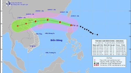 Cập nhật tin siêu bão RAGASA chiều 22/9