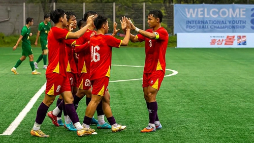 Tuyển trẻ Việt Nam thắng 4-0 đại diện của Trung Quốc ở giải đấu tại Hàn Quốc