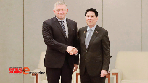 Chủ tịch nước Lương Cường tiếp Thủ tướng Slovakia Robert Fico