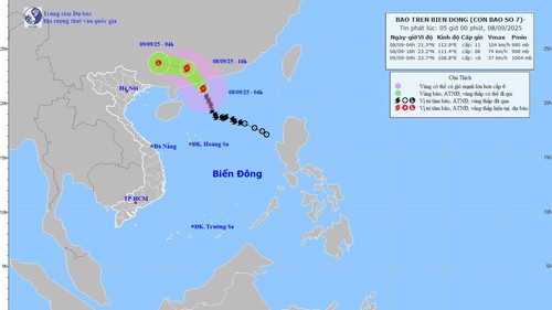 Bão số 7 đổi hướng về đất liền Quảng Đông (Trung Quốc)