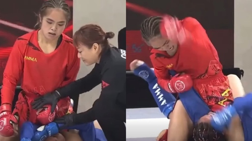 Võ sĩ Việt Nam tung đòn đánh bại đối thủ Thái Lan trong 90 giây ở giải châu Á