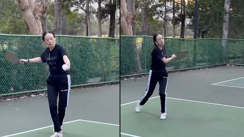 Madam Pang gây sốt khi chơi pickleball sau khi Thái Lan chính thức công nhận môn thể thao này