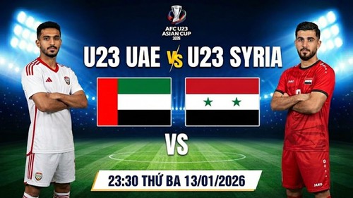 TRỰC TIẾP bóng đá U23 UAE vs U23 Syria 23h30 hôm nay, VCK U23 châu Á 2026