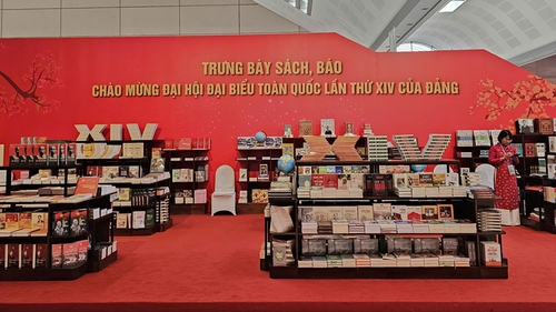 Không gian trưng bày sách đặc biệt phục vụ Đại hội XIV của Đảng