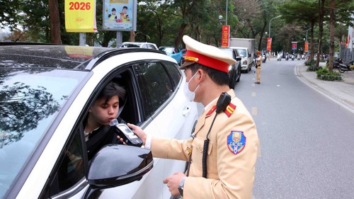 Ngày 2/1, phát hiện 3.373 trường hợp vi phạm nồng độ cồn