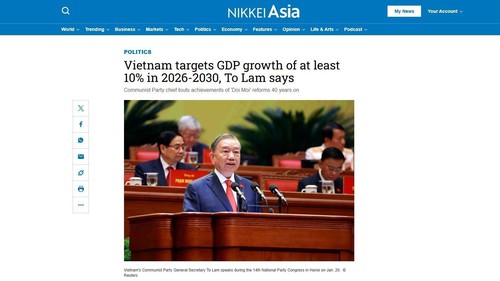 Báo Nhật thông tin đậm báo cáo Tổng Bí thư Tô Lâm trình bày